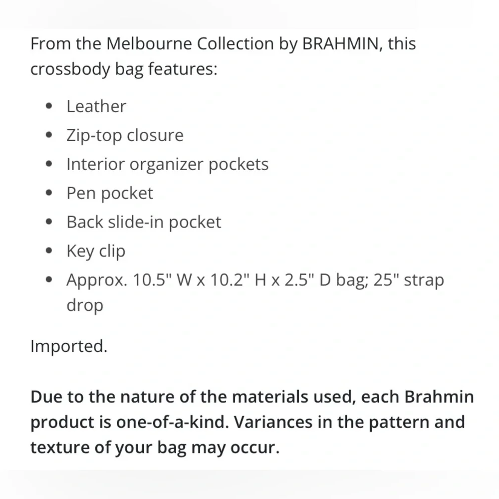 BRAHMIN..IRIDESCENT ESPLANADE CROSSBODY HANDBAG - Picture 14 of 15
